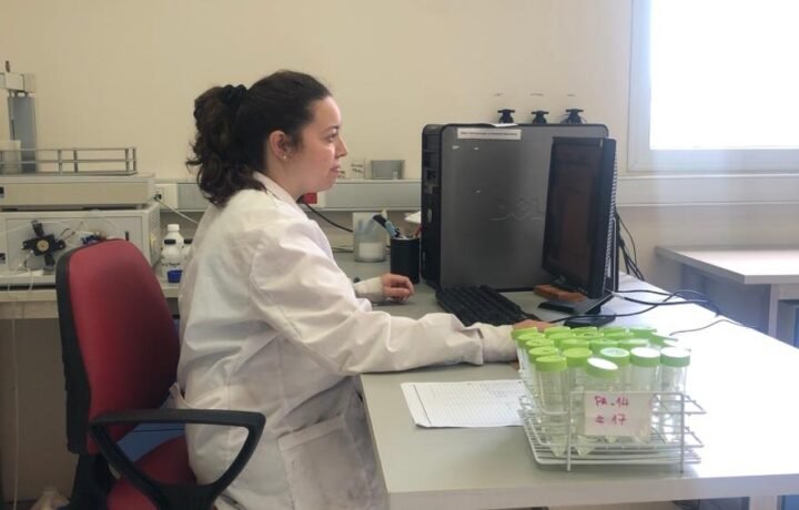 Trabajo en el Laboratorio Nacional del Senasa en Martínez, Buenos Aires, documentado en diciembre de 2022. Imagen ilustrativa de control analítico de alimentos; no corresponde a un laboratorio de Misiones.